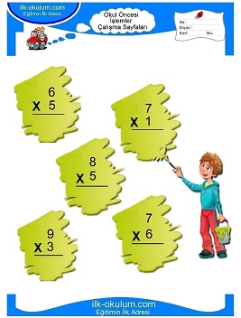 Çocuklar İçin toplam işlemi yaprak testleri 